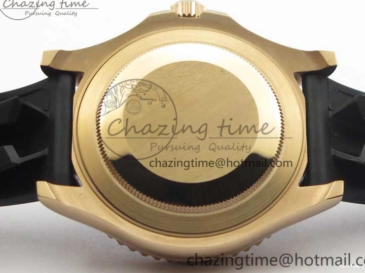 MiroTime 0112 WeatherProof Yacht-Master 40 116695SATS Bp Maker Best Edition Black Dial on Rubber Strap SA 3001